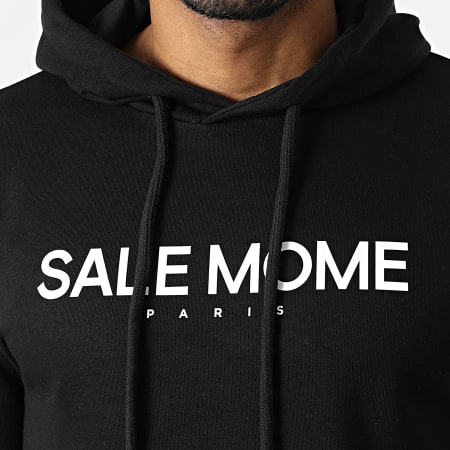 Sale Môme - Sweat Capuche Lapin Noir Blanc