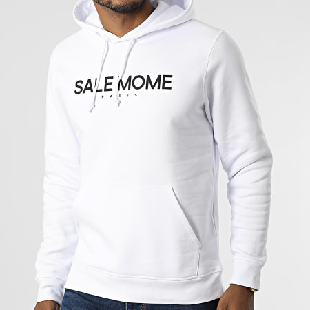 Sale Môme - Sweat Capuche Lapin Blanc Noir