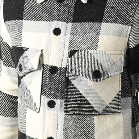 Uniplay - Camicia a quadri TEC-05 nero grigio bianco
