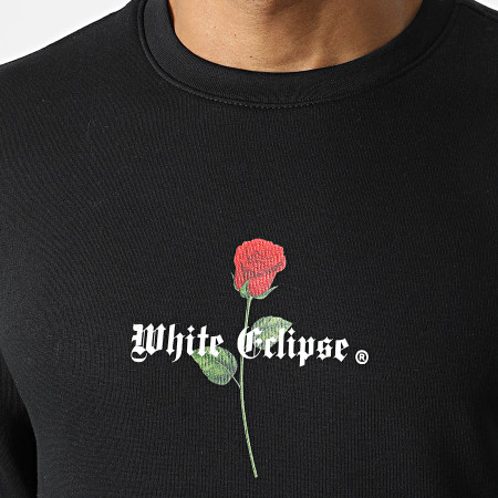 Luxury Lovers - Sweat Crewneck Roses White Eclipse Noir