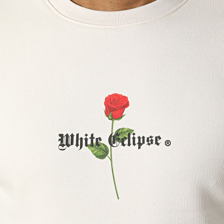 Luxury Lovers - Sweat Crewneck Roses White Eclipse Blanc Vintage