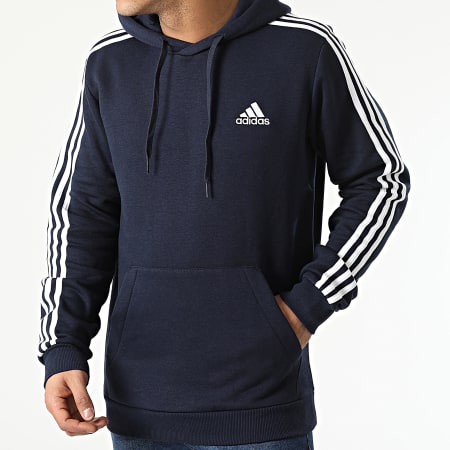 Adidas Sportswear - Sweat Capuche A Bandes GK9073 Bleu Marine