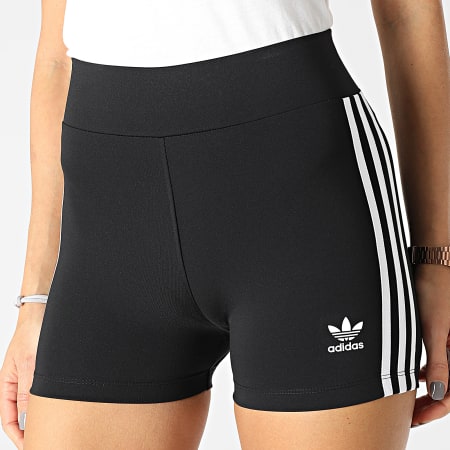 Adidas Originals - Pantaloncini da ciclismo da donna con strisce H59866 Nero
