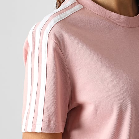 Adidas Performance - Camiseta Mujer 3 Rayas HF7245 Rosa