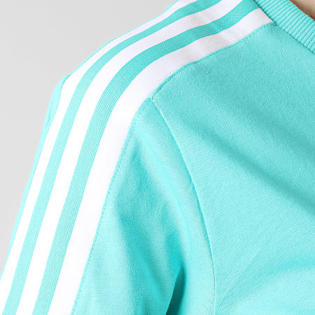 Adidas Originals - Tee Shirt Femme A Bandes HF7456 Turquoise