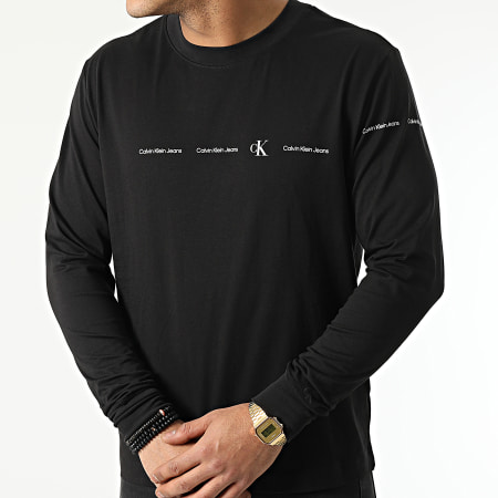 Calvin Klein - Tee Shirt A Manches Longues 9897 Noir