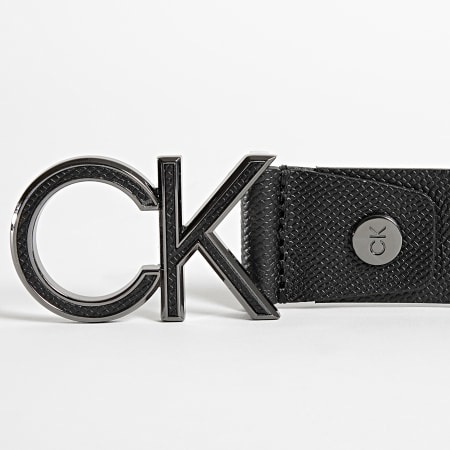 Calvin Klein - Ceinture Adjustable Leather Inlay Scotch 7847 Noir