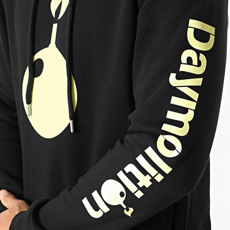 Daymolition - Sudadera con capucha con logotipo grande que brilla en la oscuridad, negra