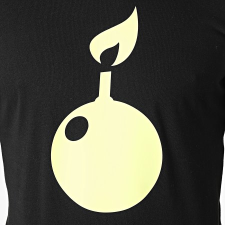 Daymolition - Maglietta con il logo grande e fosforescente nera