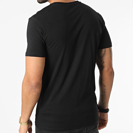 Daymolition - Camiseta con logo grande negro plateado