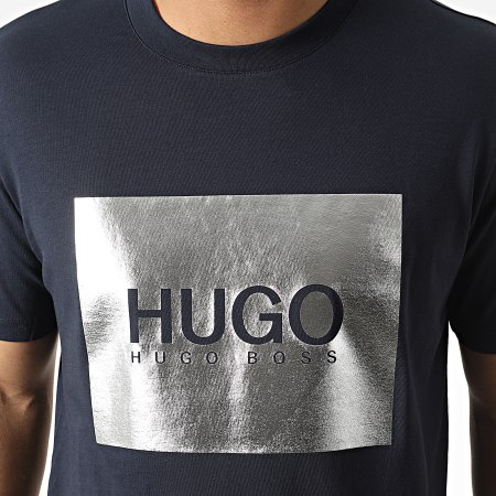 HUGO - Tee Shirt Dolive 50463233 Bleu Marine Argenté