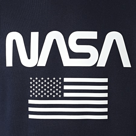 NASA - Sweat Crewneck Flag Bleu Marine Blanc