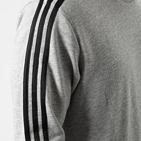 Adidas Sportswear - Sweat Crewneck A Bandes 3 Stripes GK9101 Gris Chiné