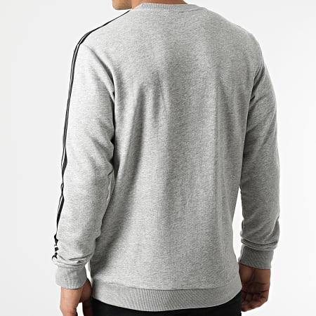 Adidas Sportswear - GK9101 Felpa girocollo a 3 strisce grigio erica