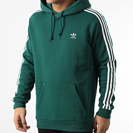 Adidas Originals - Sweat Capuche 3 Stripes HE9475 Vert