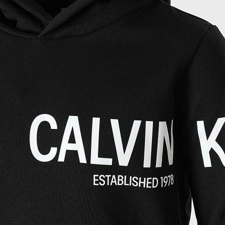 Calvin Klein - Sweat Capuche Enfant Institutional Hero Logo 1123 Noir