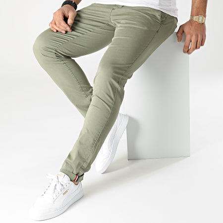 La Maison Blaggio Pantalon Chino Tenali Vert Kaki
