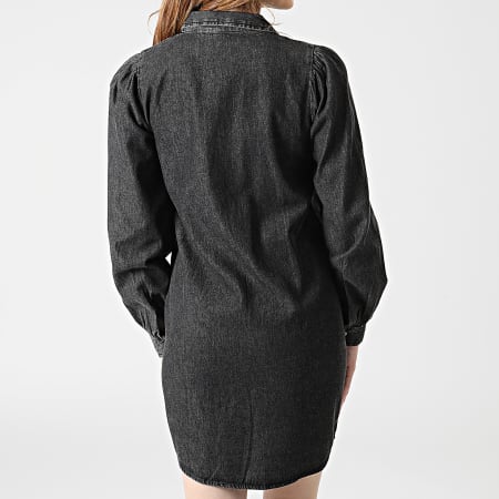 Only - Robe Jean A Manches Longues Femme Meadow Life Gris Anthracite Chiné