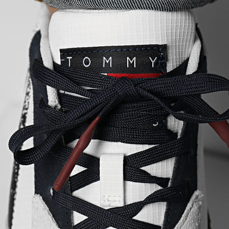 Tommy Jeans - Track Cleat Mix Runner 0872 Sneakers bianche