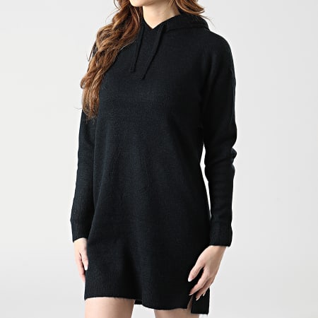 Vero Moda - Vestido suéter con capucha para mujer Lefile 10254090 Negro