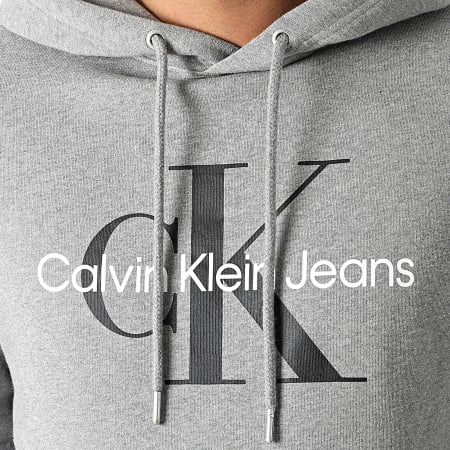 Calvin Klein - Sweat Capuche 0934 Gris Chiné