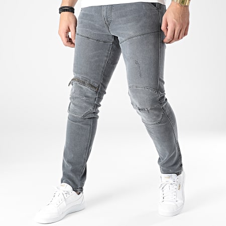 G-Star - Jeans Cargo Skinny con zip 3D D01252 Grigio