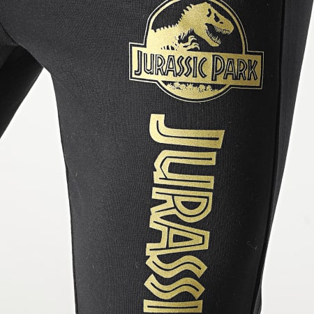 Jurassic Park - Pantalon Jogging Logo Noir Doré