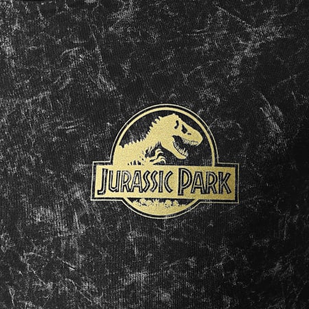 Jurassic Park - Tee Shirt Chest Logo Dye Noir Doré