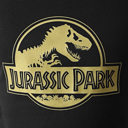 Jurassic Park - Tee Shirt Logo Noir Doré