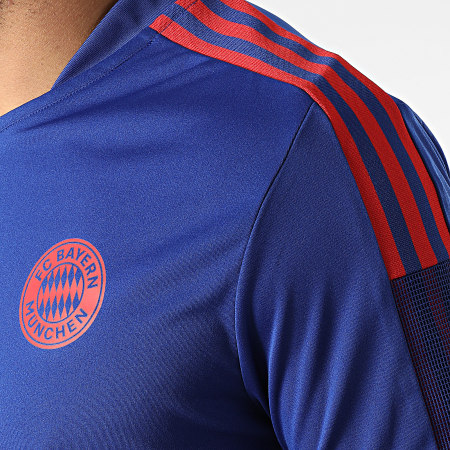 Adidas Sportswear - Tee Shirt A Bandes FC Bayern HA2543 Bleu Roi