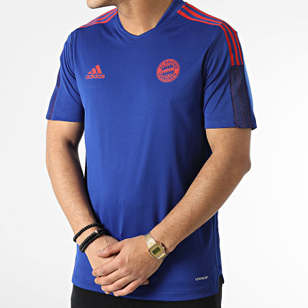 Adidas Sportswear - Maglietta FC Bayern Stripes HA2543 blu reale