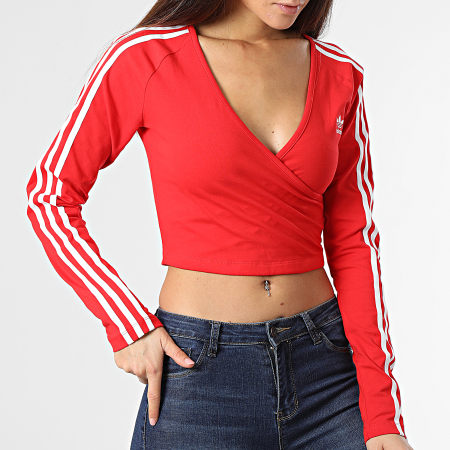 Adidas Originals - Top A Manches Longues Femme HC2042 Rouge