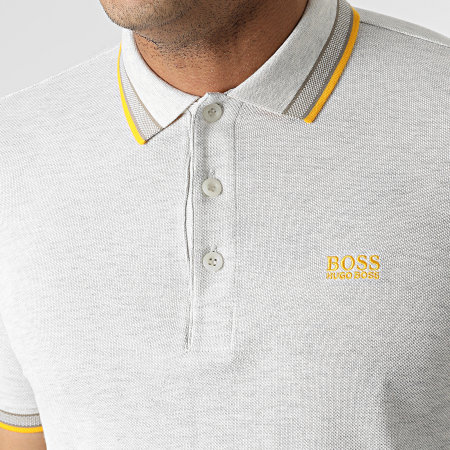 BOSS - Polo Manches Courtes Paddy 50398302 Gris Clair Chiné