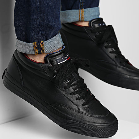 Tommy Jeans - Sneakers Mid Skate Leather 0884 Nero