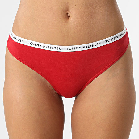 Tommy Hilfiger - Lote De 3 Tangas Mujer 2829 Rojo