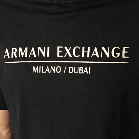 Armani Exchange - Tee Shirt 3KZTEB-ZJ9AZ Noir Doré