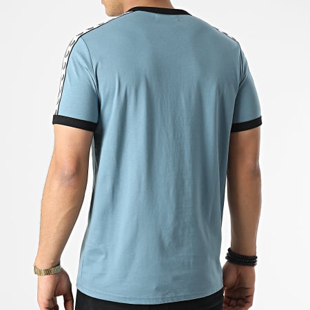 Fred Perry - Tee Shirt A Bandes Taped Ringer M6347 Bleu Clair