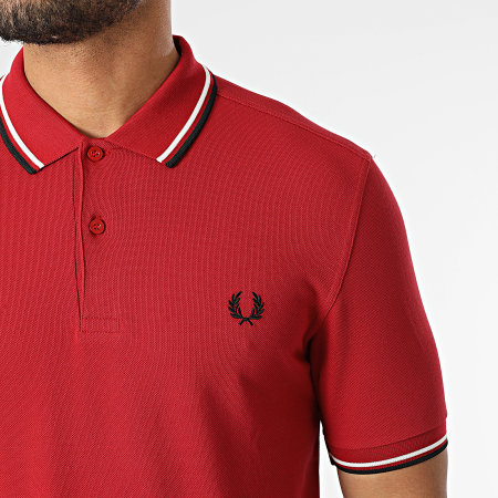 Fred Perry - Polo Manches Courtes Twin Tipped M3600 Rouge