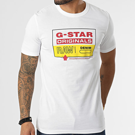 G-Star - Tee Shirt D20714-336 Blanc