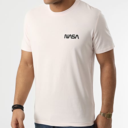 Tee Shirt Simple Chest Rose Pastel Noir