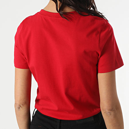 Tommy Hilfiger Tee Shirt Femme Regular Script 3086 Rouge