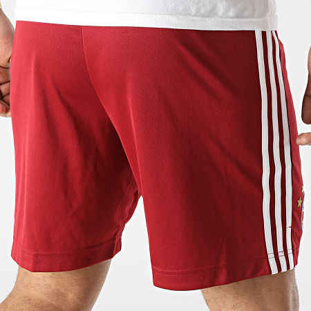 adidas - Short Jogging A Bandes Bayern Munich GM5324 Bordeaux