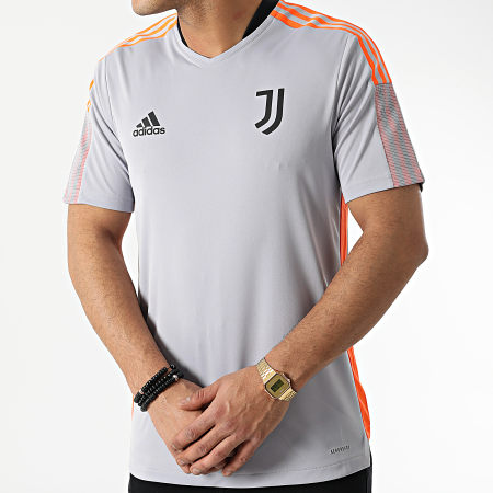 Adidas Performance - Camiseta deportiva Juventus H67122 gris naranja