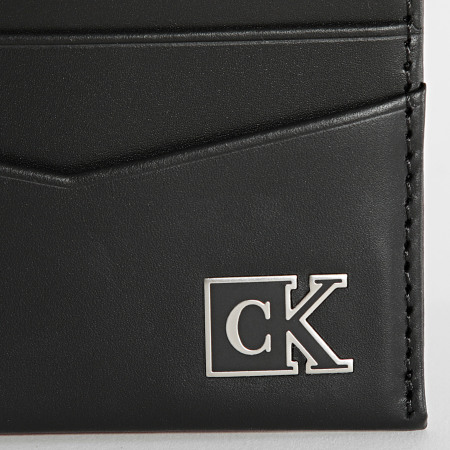 Calvin Klein - Tarjetero Placa ID 8218 Negro