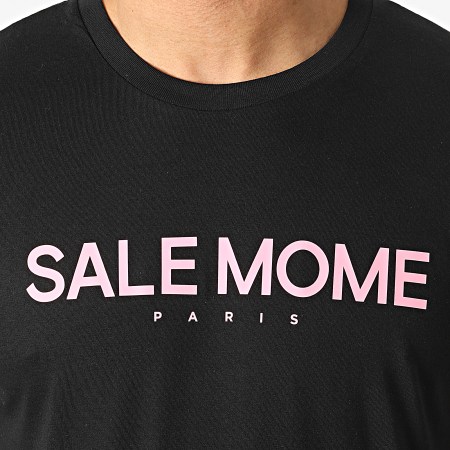 Sale Môme - Tee Shirt Lapin Noir Rose