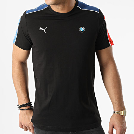 Puma - Camiseta a rayas BMW MMS T7 533367 Negro