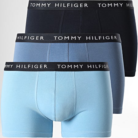 Tommy Hilfiger - Lot De 3 Boxers Premium Essentials 2203 Bleu Clair Bleu Marine