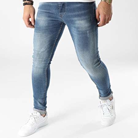 Black Industry - 1136 Jeans skinny in denim blu