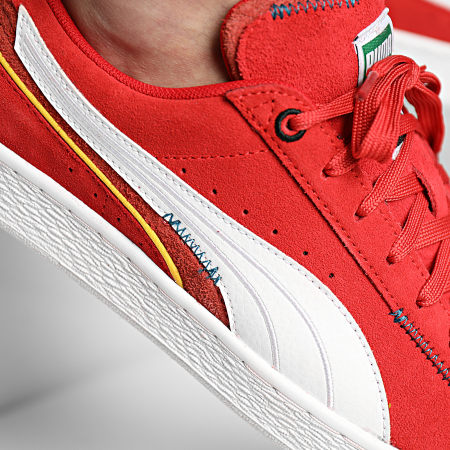 Puma - Baskets Suede Displaced 382875 High Risk Red Puma White