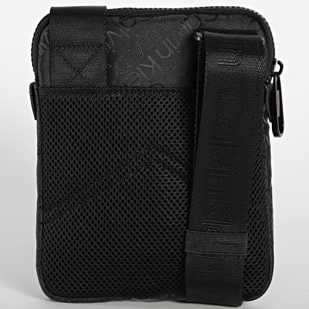 Calvin Klein - Sacoche Code Flatpack Jacquard 8172 Noir